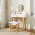 Table de maquillage coiffeuse écran tactile 3 modes d'éclairage - Voir Détails