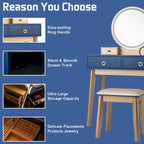 Table de maquillage coiffeuse écran tactile 3 modes d'éclairage - Voir Détails
