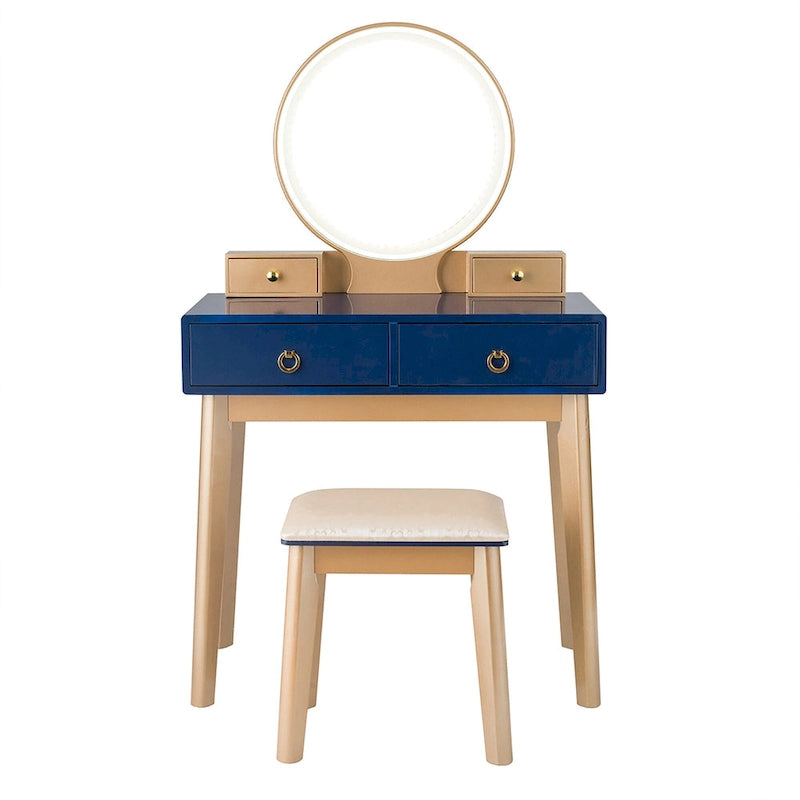 Table de maquillage coiffeuse écran tactile 3 modes d'éclairage - Voir Détails