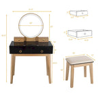 Table de maquillage coiffeuse écran tactile 3 modes d'éclairage - Voir Détails