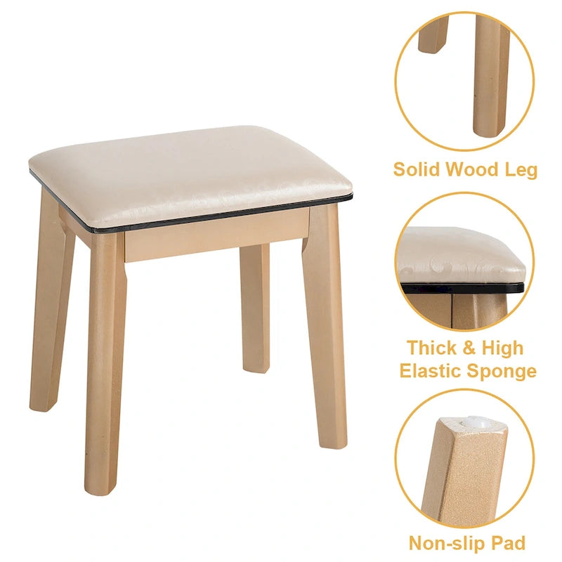 Table de maquillage coiffeuse écran tactile 3 modes d'éclairage - Voir Détails