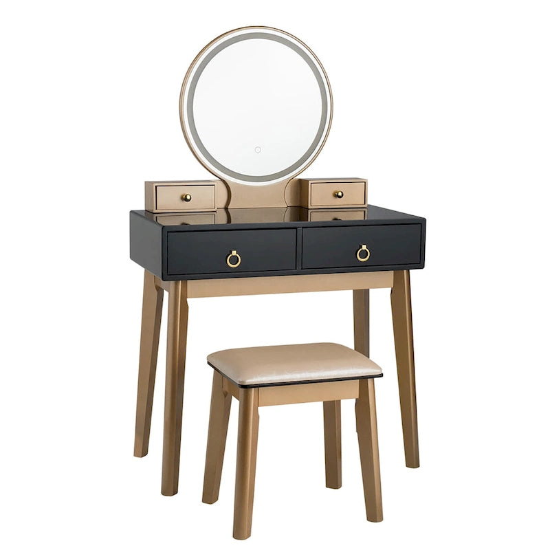 Table de maquillage coiffeuse écran tactile 3 modes d'éclairage - Voir Détails