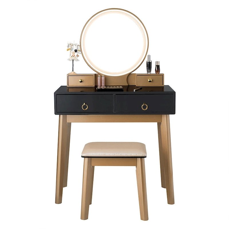 Table de maquillage coiffeuse écran tactile 3 modes d'éclairage - Voir Détails