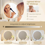 Table de maquillage coiffeuse écran tactile 3 modes d'éclairage - Voir Détails