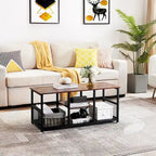 Meuble TV industriel, meuble de console multimédia avec rangement et étagère en maille pour salon/chambre, marron