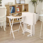 Ensemble de 5 tables de service traditionnelles en bois massif Laflin