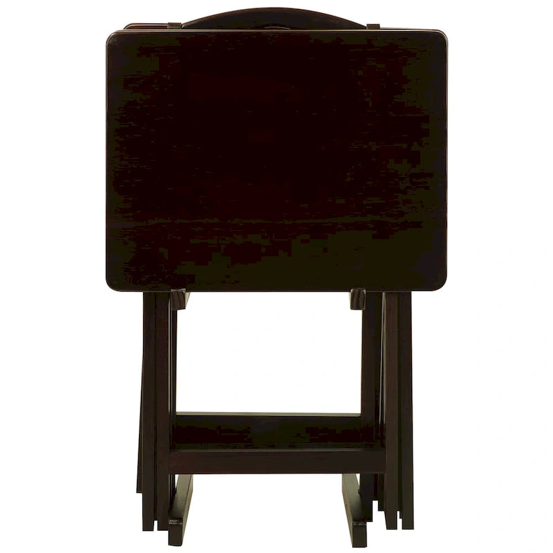 Ensemble de 5 tables de service traditionnelles en bois massif Laflin