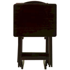 Ensemble de 5 tables de service traditionnelles en bois massif Laflin