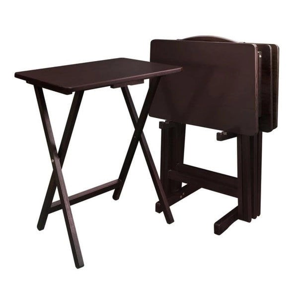 Ensemble de 5 tables de service traditionnelles en bois massif Laflin