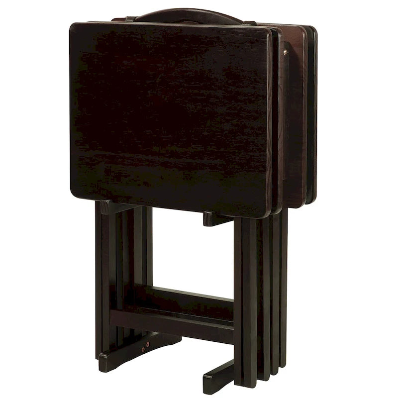 Ensemble de 5 tables de service traditionnelles en bois massif Laflin