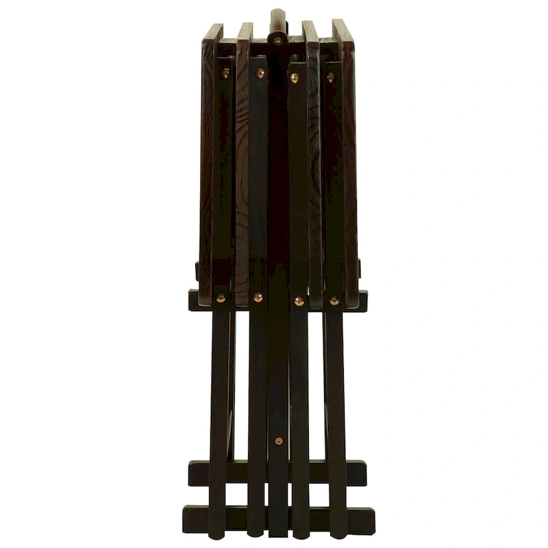 Ensemble de 5 tables de service traditionnelles en bois massif Laflin