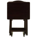 Ensemble de 5 tables de service traditionnelles en bois massif Laflin