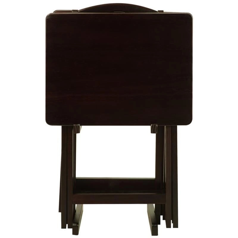 Ensemble de 5 tables de service traditionnelles en bois massif Laflin
