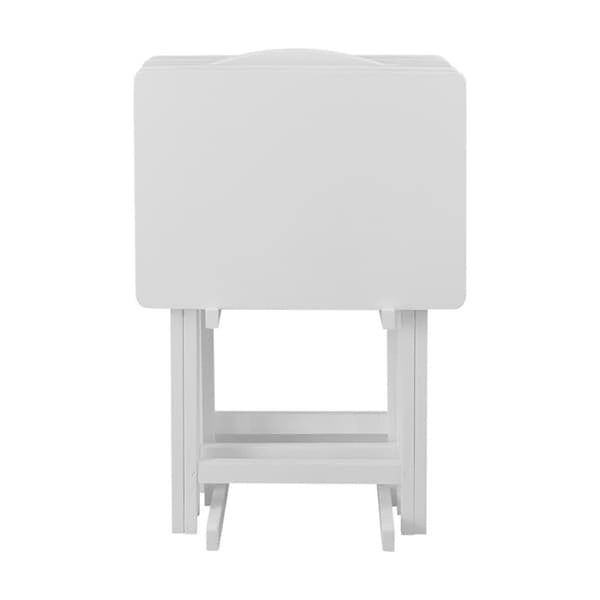 Ensemble de 5 tables de service traditionnelles en bois massif Laflin