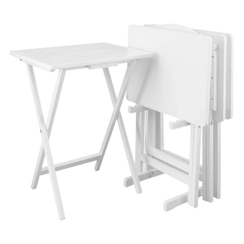 Ensemble de 5 tables de service traditionnelles en bois massif Laflin