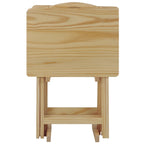 Ensemble de 5 tables de service traditionnelles en bois massif Laflin