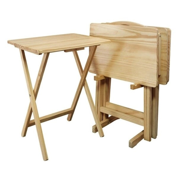 Ensemble de 5 tables de service traditionnelles en bois massif Laflin
