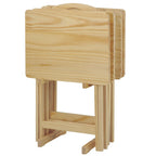 Ensemble de 5 tables de service traditionnelles en bois massif Laflin