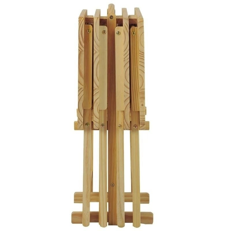 Ensemble de 5 tables de service traditionnelles en bois massif Laflin