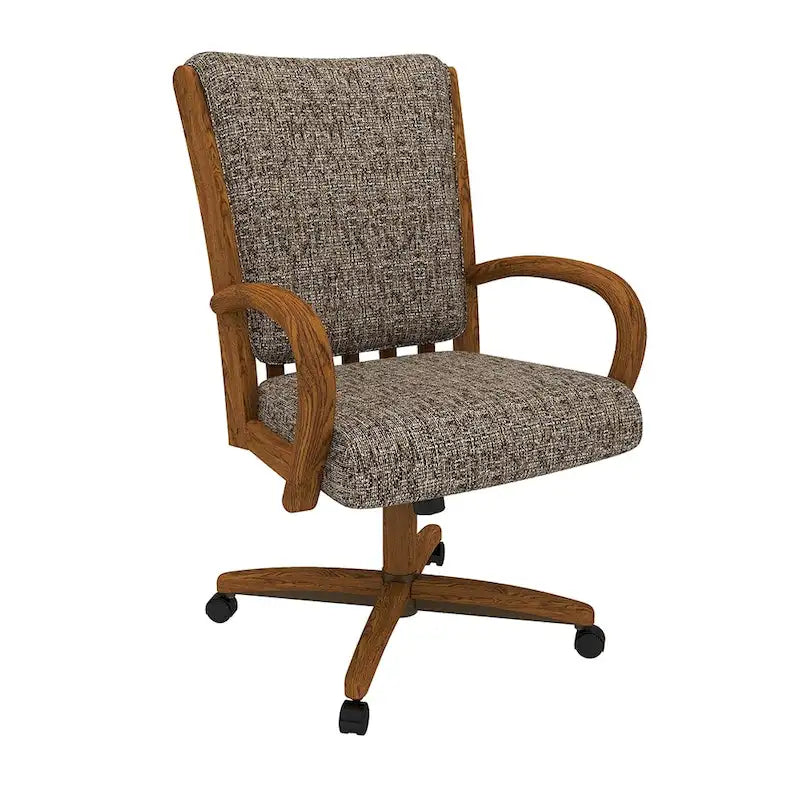 Chaise de salle à manger Darell Caster au fini châtaigne