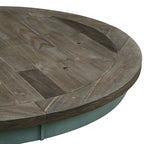 Table à manger Prato bicolore en bois bleu et marron