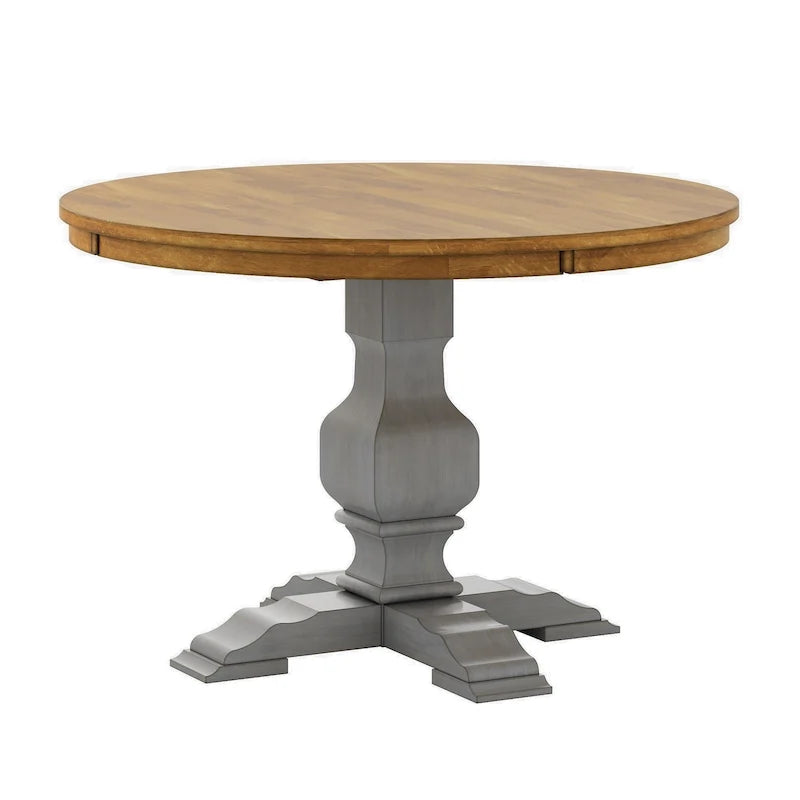 Table de salle à manger ronde Eleanor bicolore par