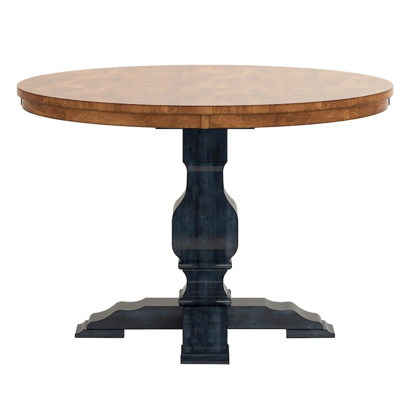 Table de salle à manger ronde Eleanor bicolore par