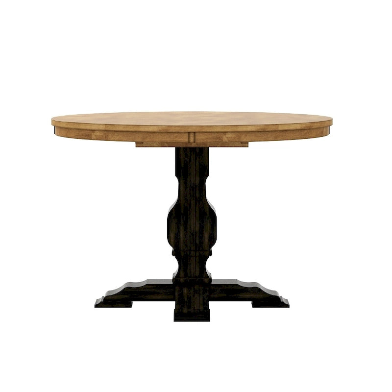 Table de salle à manger ronde Eleanor bicolore par