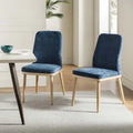 Lot de 2 chaises de salle à manger Emilia en tissu, de style moderne du milieu du siècle, par