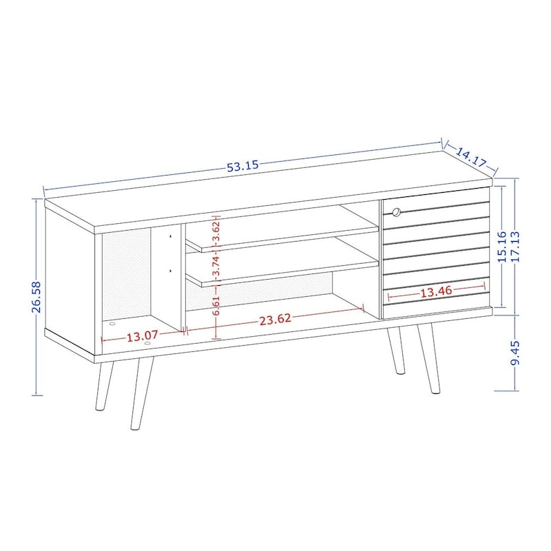 Meuble console multimédia 5 étagères Liberty