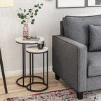 Tables gigognes rondes Fort Worth (lot de 2)
