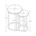 Tables gigognes rondes Fort Worth (lot de 2)