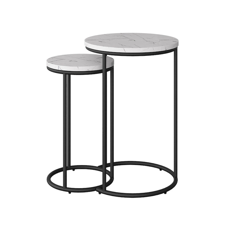 Tables gigognes rondes Fort Worth (lot de 2)