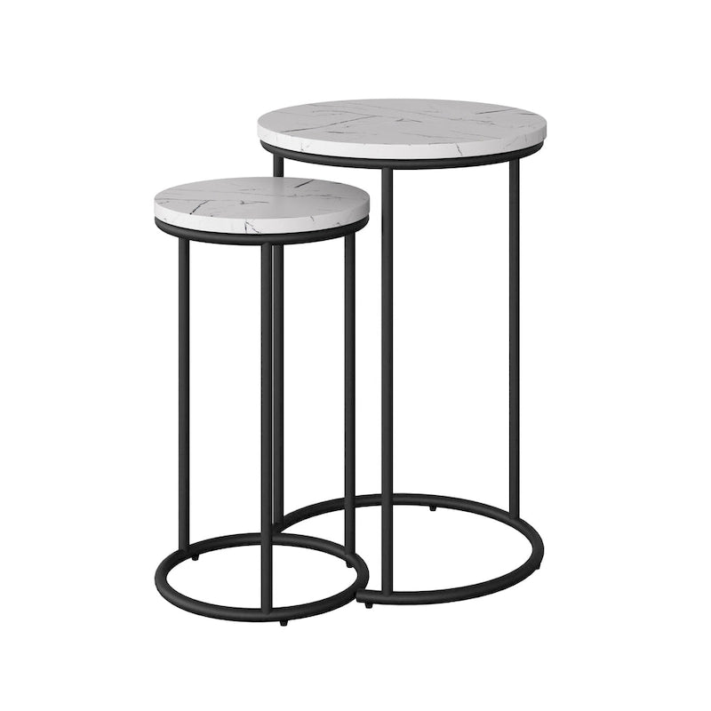 Tables gigognes rondes Fort Worth (lot de 2)