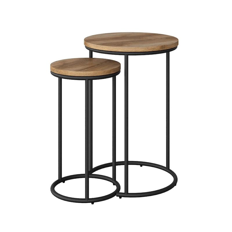 Tables gigognes rondes Fort Worth (lot de 2)