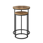 Tables gigognes rondes Fort Worth (lot de 2)