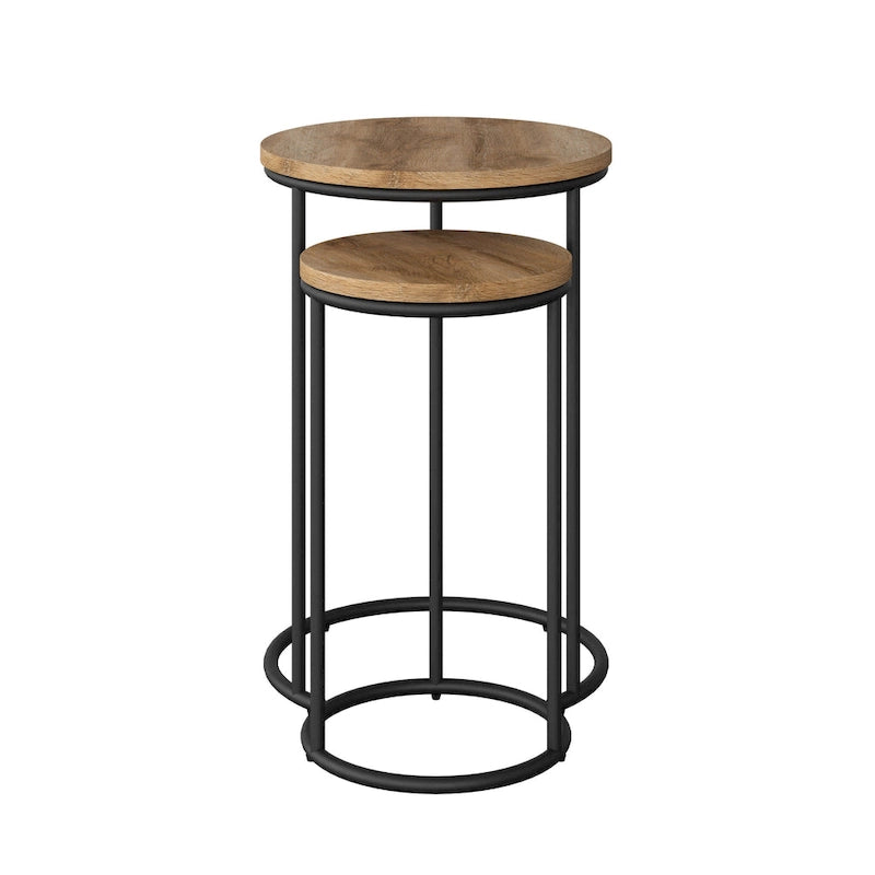 Tables gigognes rondes Fort Worth (lot de 2)