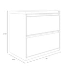 Classeur 2 tiroirs de 76,2 cm de large, al 101, blanc