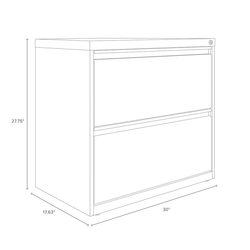 Classeur 2 tiroirs de 76,2 cm de large, al 101, blanc