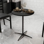 Table basse ronde en bois de 24 po avec colonnes de 30 et 42 po