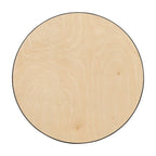 Table basse ronde en bois de 24 po avec colonnes de 30 et 42 po