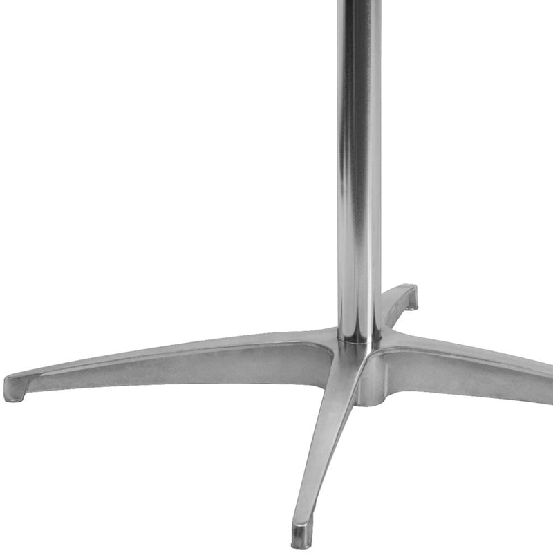 Table basse ronde en bois de 24 po avec colonnes de 30 et 42 po