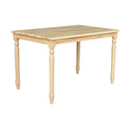   Natural Finish Solid Wood Dining Table