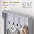 Meuble d'entrée 3-en-1 de 96,5 cm avec banc de rangement, porte-manteau à quatre crochets et rangement à chaussures, noir