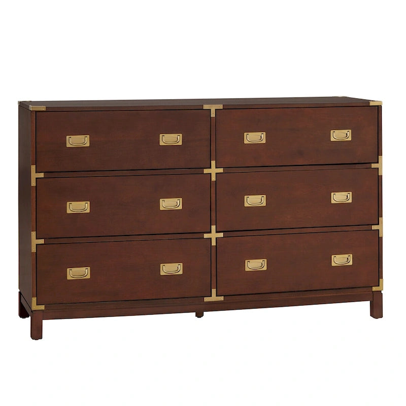 Commode 6 tiroirs à accents dorés Kedric par Bold