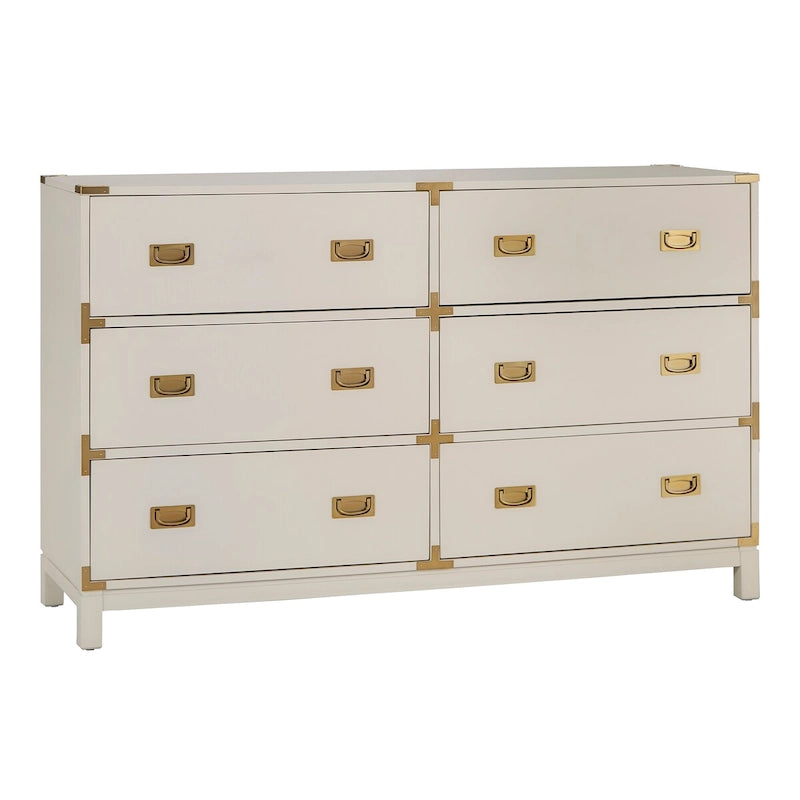 Commode 6 tiroirs à accents dorés Kedric par Bold