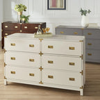 Kedric 6-Drawer Gold Accent Dresser by   Bold