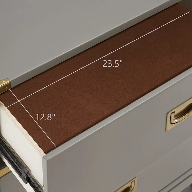 Commode 6 tiroirs à accents dorés Kedric par Bold