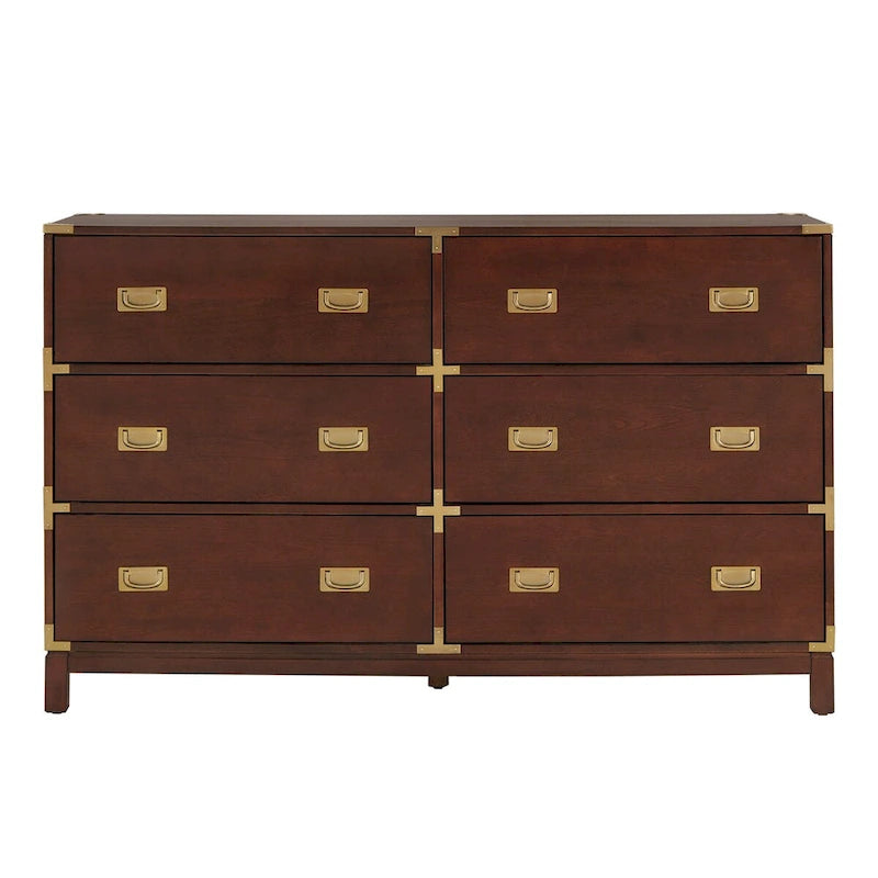 Commode 6 tiroirs à accents dorés Kedric par Bold