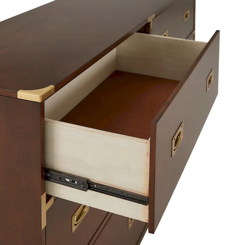 Commode 6 tiroirs à accents dorés Kedric par Bold